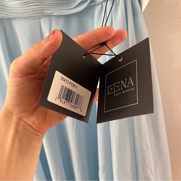 Mac Duggal Ieena Astmmetrical Hem Chiffon Maxi Dress Size 6 - Picture 9 of 15